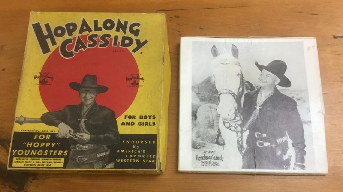 HOPALONG CASSIDY LOT INCL. HANDKERCHIEF IN ORIGINAL BOX (1 of 5)