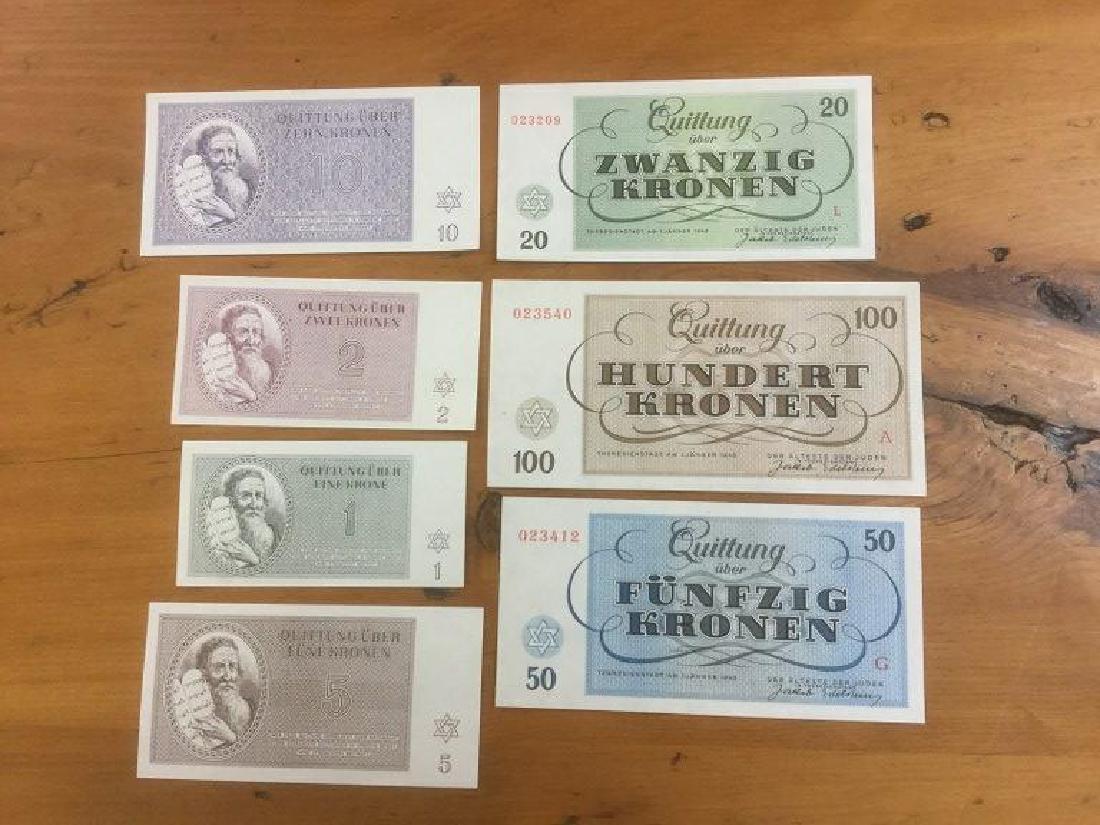 (7) PCS. CONCENTRATION CAMP PAPER MONEY.  FROM OLDER (1 of 2)