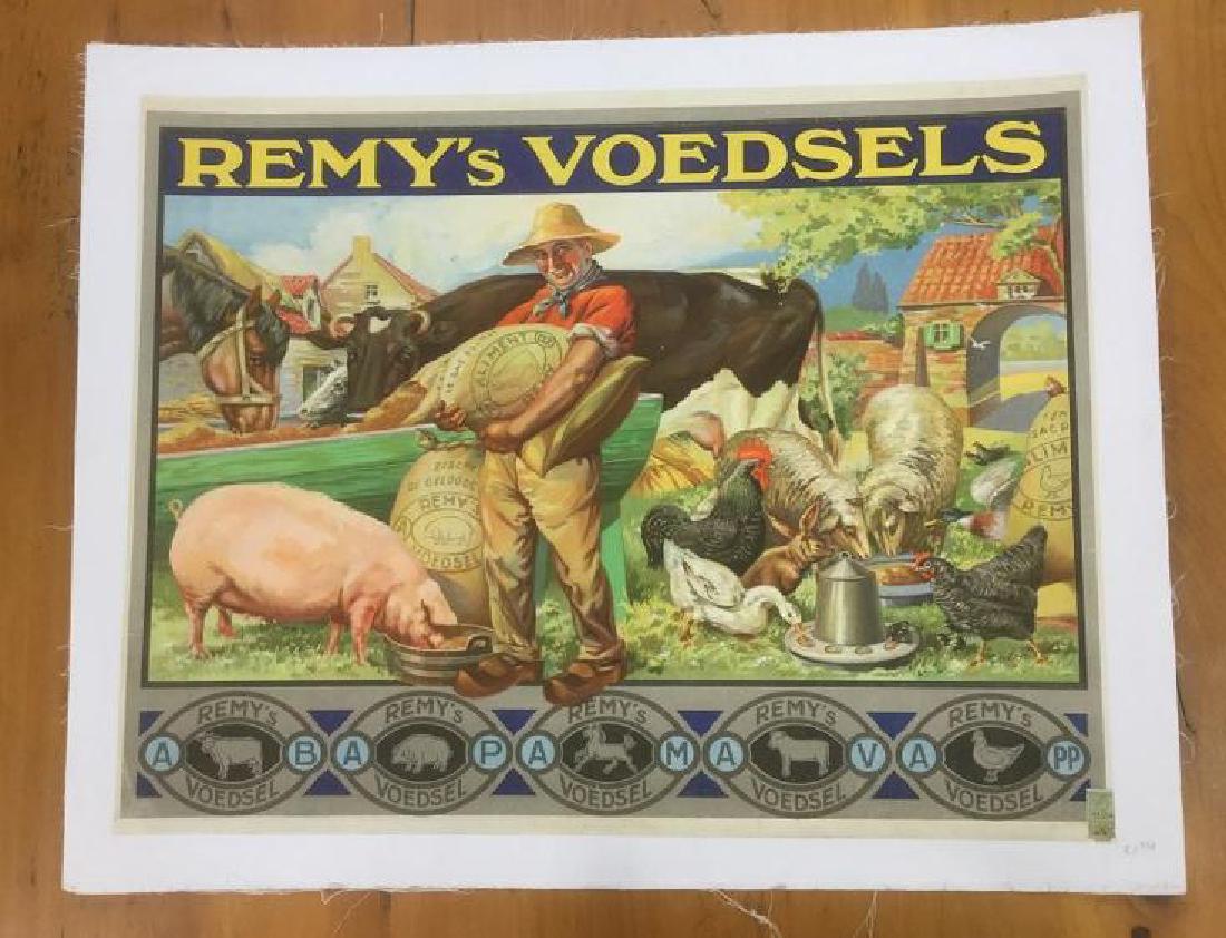 REMY'S VOEDSELS ADVERTISING POSTER, C. 1920, LINEN (1 of 1)