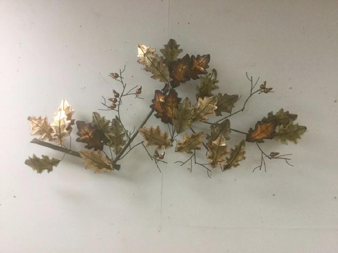 CURTIS JERE MID CENTURY BRASS WALL HANGING SCULPTURE (1 of 2)