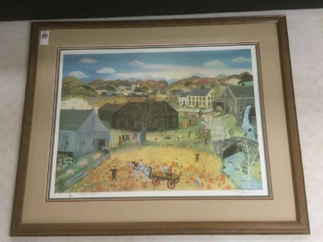 WILL MOSES SIGNED PUMPKIN PICKERS PRINT, #108/500, (1 of 1)