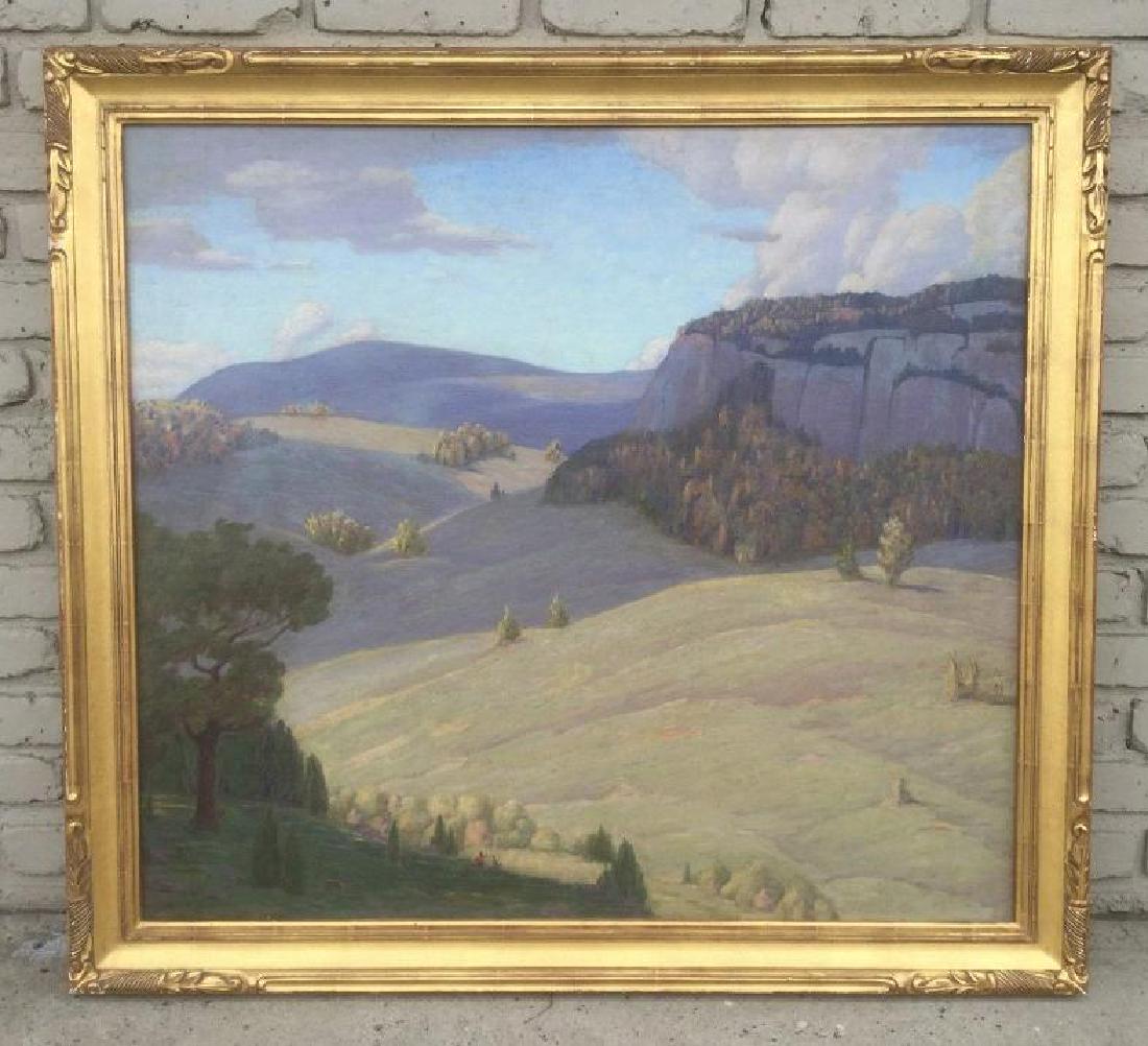 ANDREW THOMAS SCHWARTZ O/C LARGE LANDSCAPE W/MOUNTAINS (1 of 4)