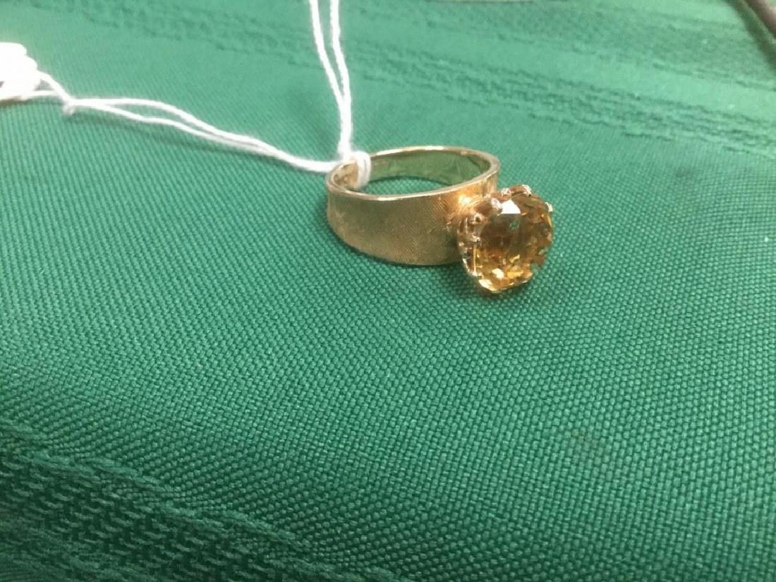 14K GOLD CITRINE RING, MEXICO, AS PICTURED (1 of 2)