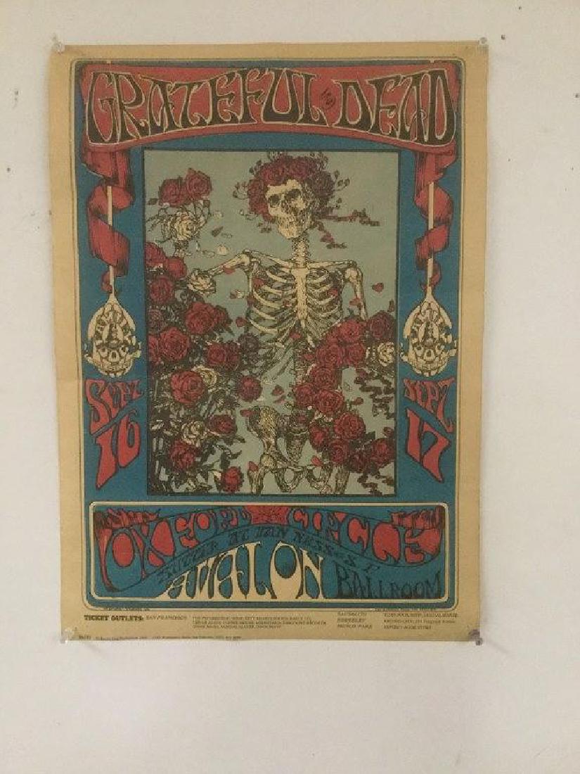 GRATEFUL DEAD 1966 ORIGINAL POSTER AVALON BALLROOM (1 of 4)