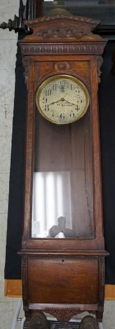 KEYLESS CLOCK CO EARLY REGULATOR WALL CLOCK, MISSING (1 of 8)