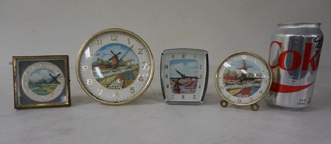 4 NOVELTY CLOCKS W/ANIMATED WINDMILLS, FROM THE MARS (1 of 3)