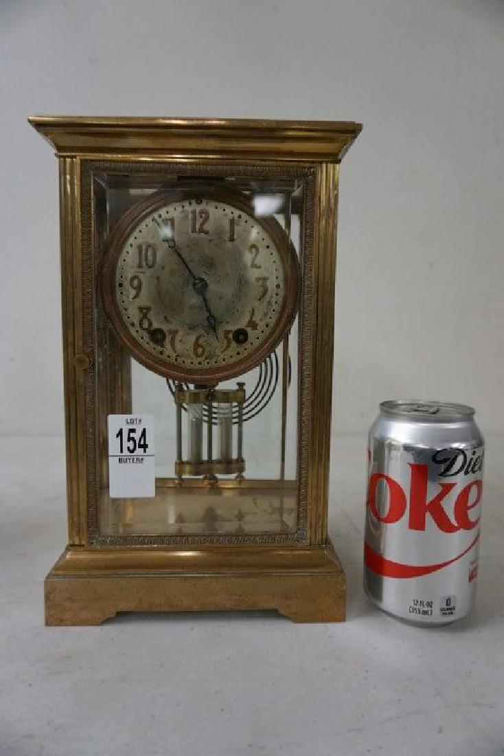 SETH THOMAS CRYSTAL REGULATOR METAL DIAL CLOCK, (1 of 4)