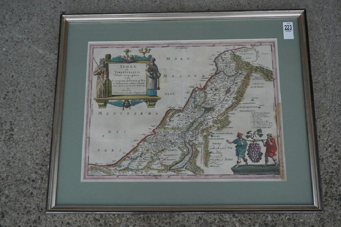 EARLY HANDCOLORED MAP JUDAE FEU TERRA ISRAELIS, FROM (1 of 5)
