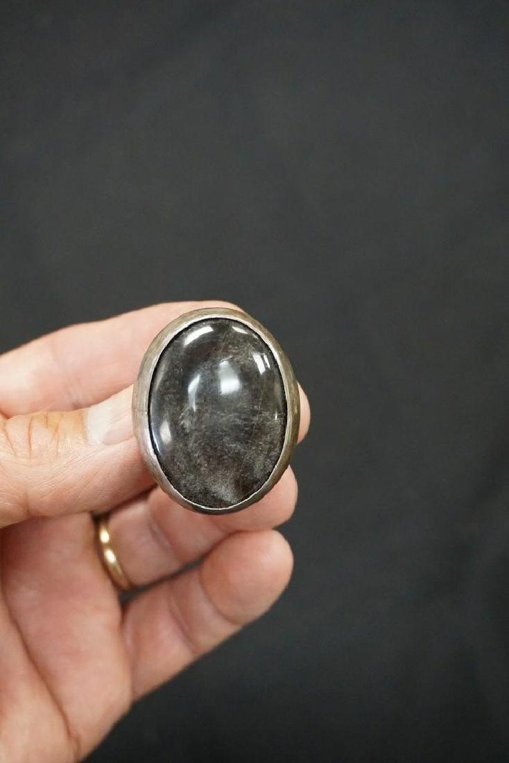 ROLPH SCARLETT HEMATITE & STERLING RING, DIRECTLY FROM (1 of 4)