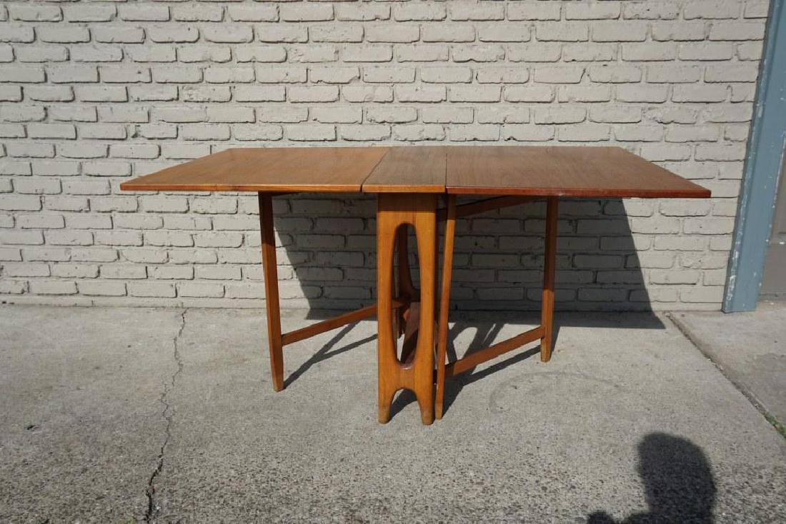 MID CENTURY DANISH MODERN NARROW DROPLEAF DINING TABLE, (1 of 6)