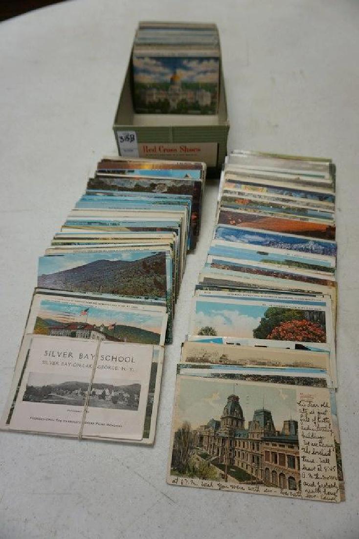SHOEBOX OF MOSTLY SCENIC U.S. POSTCARDS, SOME (1 of 1)