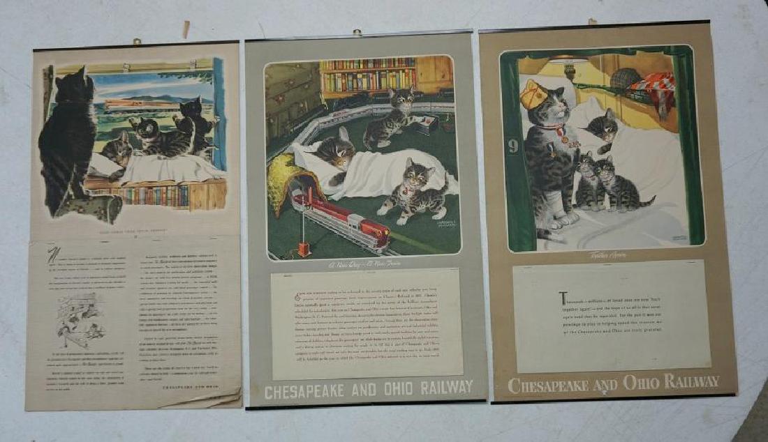 3 CHESAPEAKE & OHIO RAILWAY CALENDARS, COMPLETE, YEARS (1 of 4)