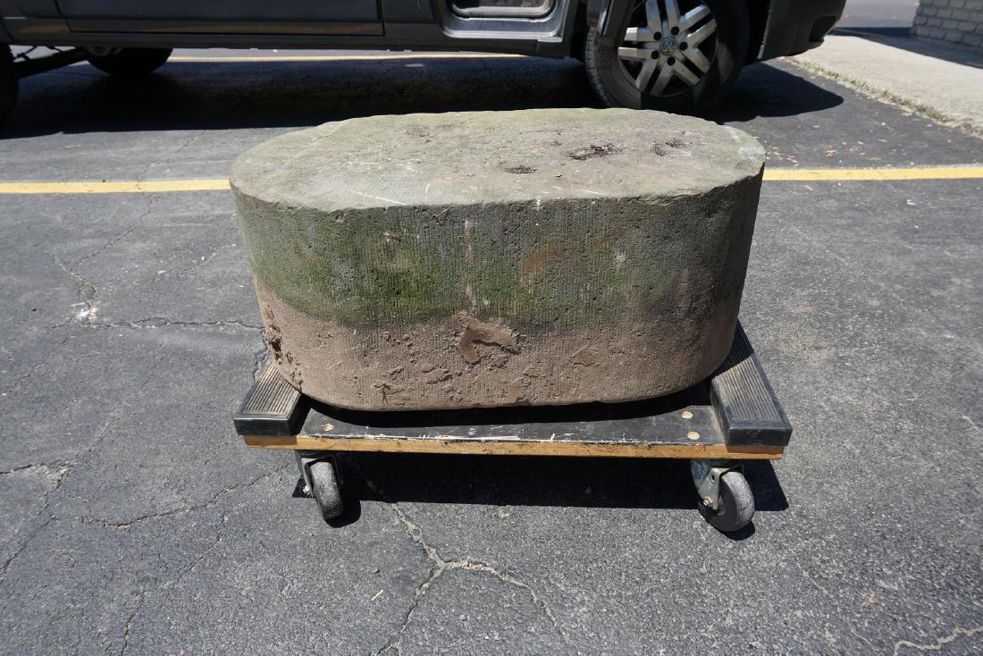 19TH C. BLUESTONE CARRIAGE STEP, GOOD CONDITION, (1 of 3)