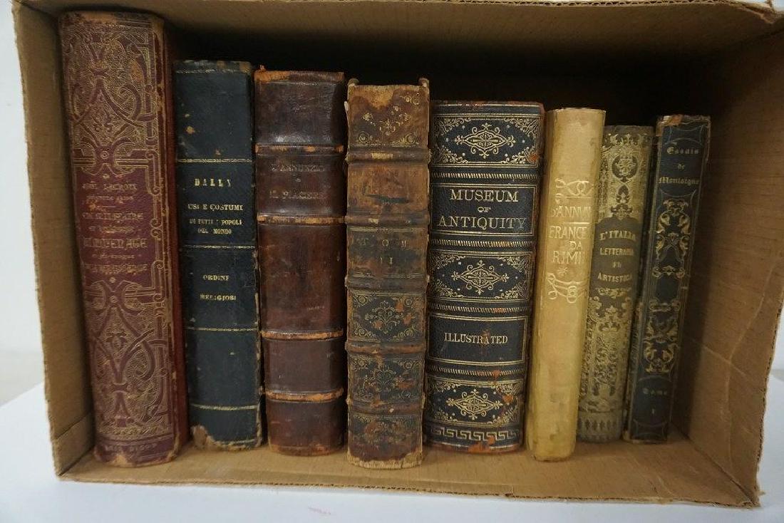 BOX OF 8 EARLY FOREIGN BOOKS-ESSAYS DE MICHEL DE (1 of 4)