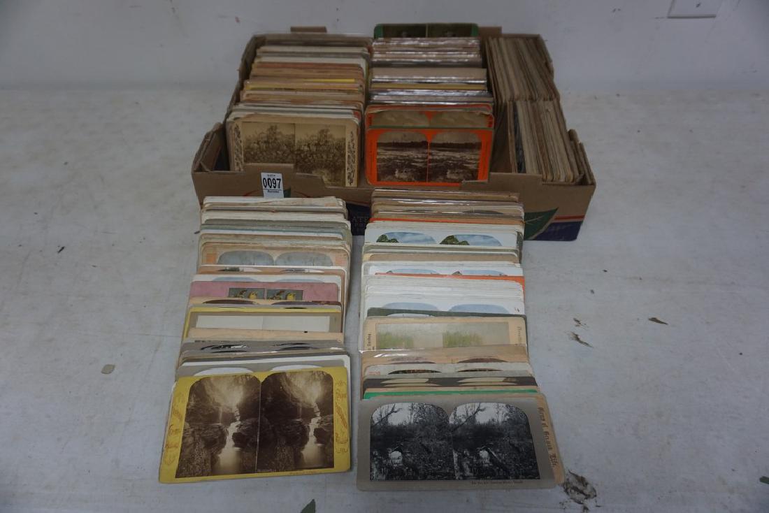 BOX OF OVER 700 STEREOVIEW CARDS, MANY DIFFERENT GENRE, (1 of 1)