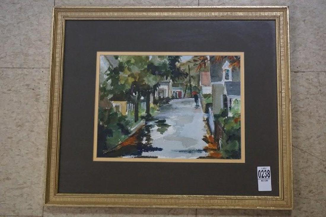 NANCY WHORF NEW ENGLAND W/C STREET SCENE, SIGNED LOWER (1 of 3)