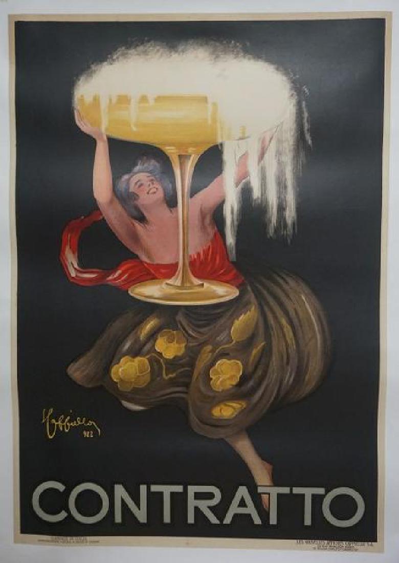 CONTRATTO ITALIAN LIQOUR POSTER, TURN OF THE CENTURY, (1 of 1)