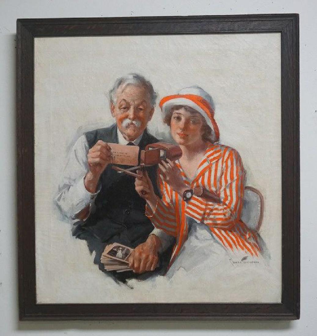 CHARLES CHASE EMERSON O/C ILLUSTRATION COUPLE HOLDING (1 of 7)