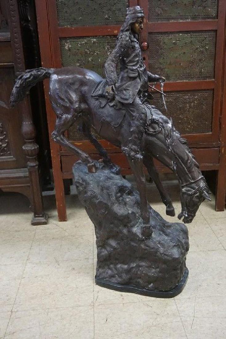 REMINGTON 41 1/2' HIGH REPRODUCTION BRONZE ON MARBLE (1 of 2)