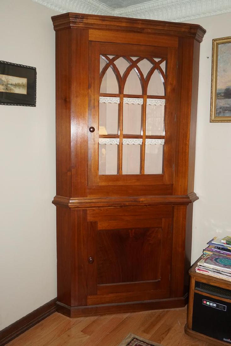 CIRCA 1930'S CHERRY CORNER CABINET, BEAUTIFUL (1 of 1)
