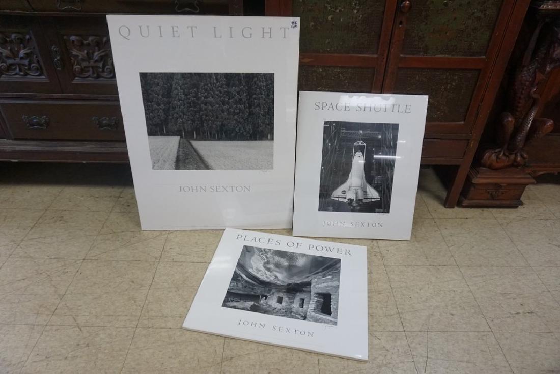 (3) JOHN SEXTON SIGNED PHOTOGRAHIC POSTERS, ALL SHRINK: (3) JOHN SEXTON SIGNED PHOTOGRAHIC POSTERS, ALL SHRINK WRAPPED ON THICK FOAM CORE BOARD, VERY GOOD CONDITION.