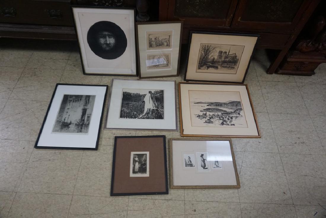 (8) OLDER PRINTS FROM ESTATE COLLECTION, SOME SIGNED, (1 of 8)