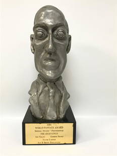 1984 WORLD FANTASY AWARD: SPECIAL AWARD, PLACQUE READS: 1984 WORLD FANTASY AWARD: SPECIAL AWARD, PLACQUE READS AS PICTURED, MEASURES 12 " HIGH, FROM THE BEARSVILLE ESTATE OF BETTY & IAN BALLANTINE, FOUNDERS OF BANTAM & BALLANTINE BOOKS AND ICONS IN THE