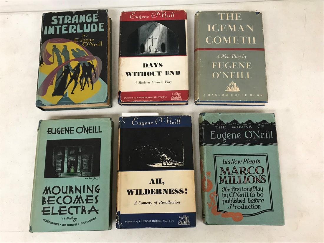 6 BOOKS BY EUGENE O: 6 BOOKS BY EUGENE O'NEILL, 5 SIGNED TO RUTH, SIGNED GENE, SOME DATED, TITLES ARE DAYS WITHOUT END, FIRST EDITION, PUBLISHED JANUARY 1934; MOURNING BECOMES ELECTRA, A TRILOGY, COPYRIGHT 1931 BY HORACE 