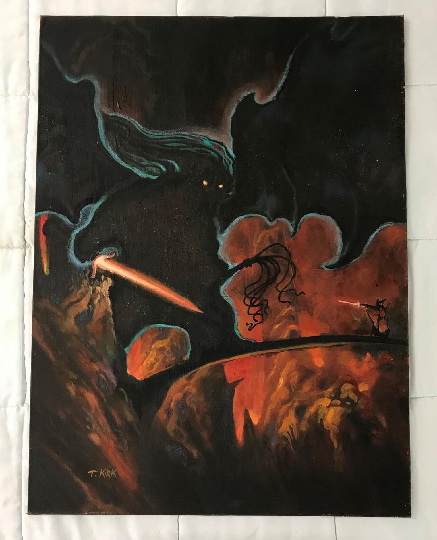 Tim Kirk Original O/b Illustration For The Balrog