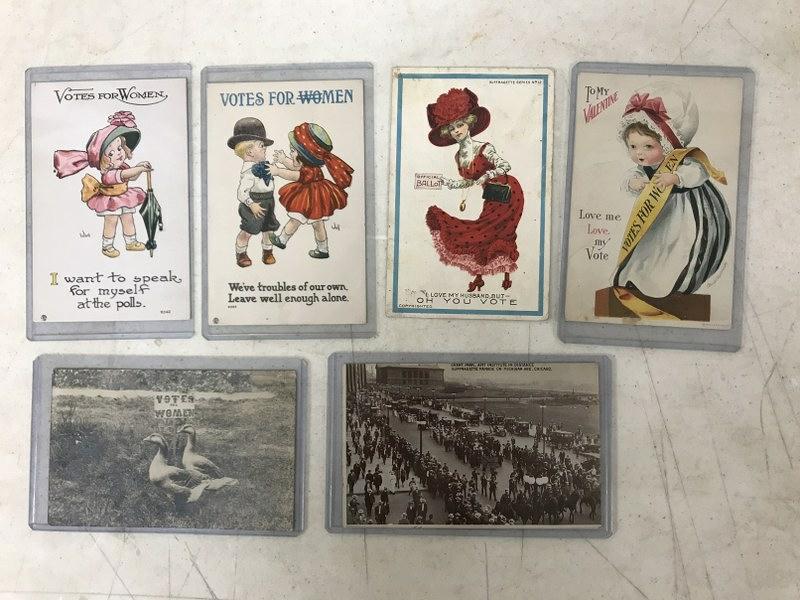 (6) POSTCARDS WOMEN SUFFRAGETTES INCL. (1) RPPC, FROM (1 of 4)