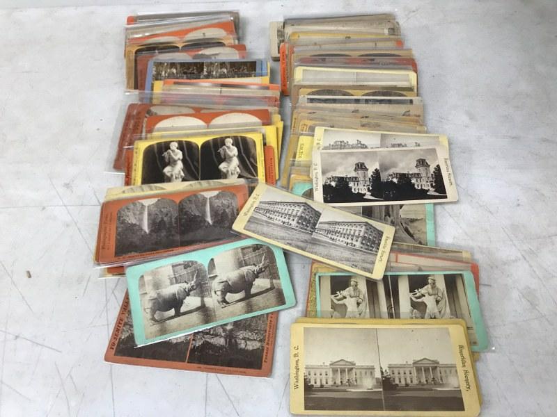 148 FLAT MOUNT STEREO VIEWS, STRONG IMAGES, MOSTLY (1 of 3)