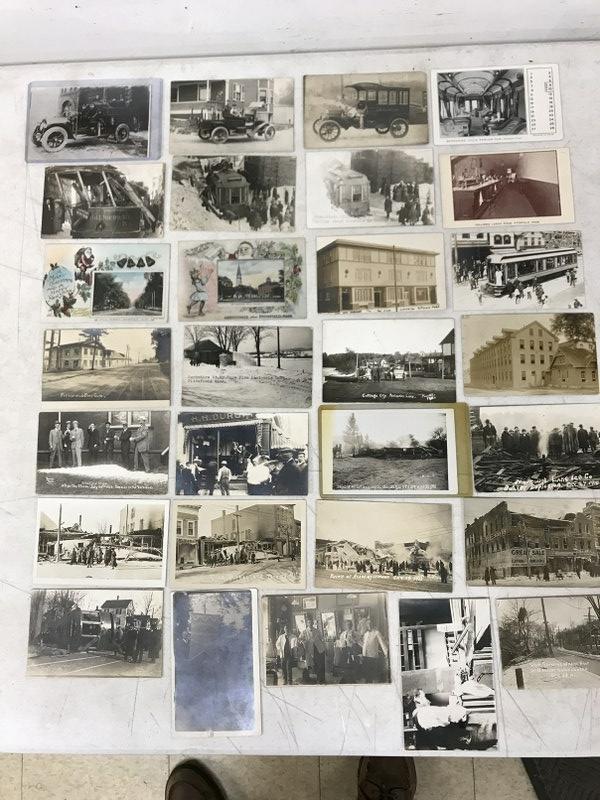(29) RPPC PITTSFIELD-ADAMS MA. TROLLEY CARS, DISASTERS, (1 of 8)