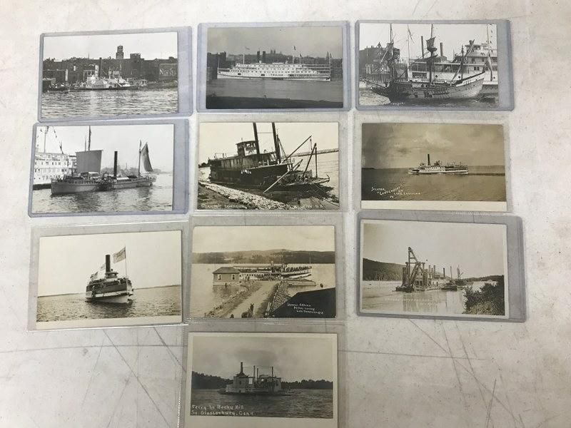(10) RPPC EARLY STEAMERS & RIVER BOATS, GREAT SIGNS ON (1 of 6)