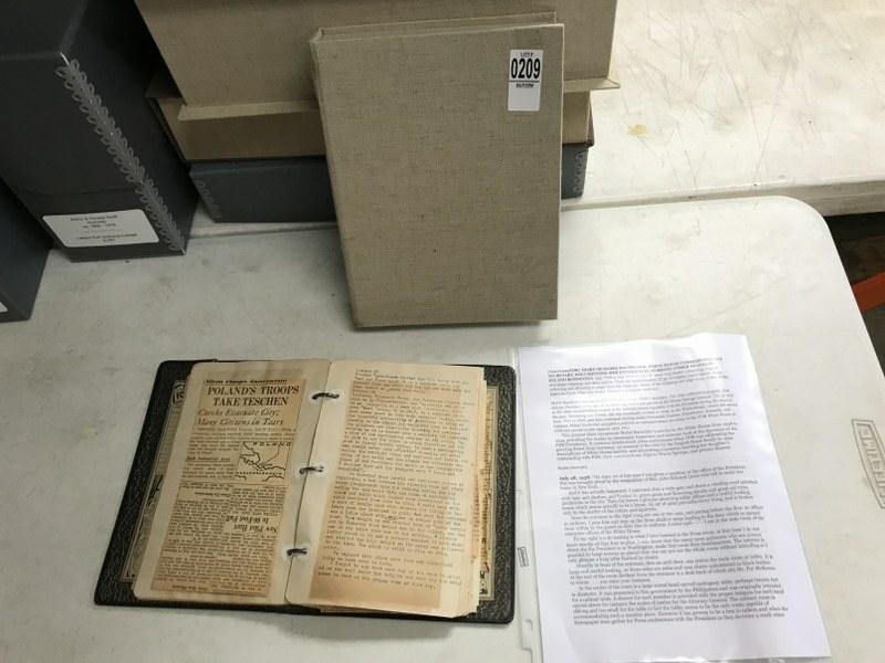 DIARY OF MABEL BACHELDER, WHITE HOUSE CORRESPONDENCE (1 of 8)