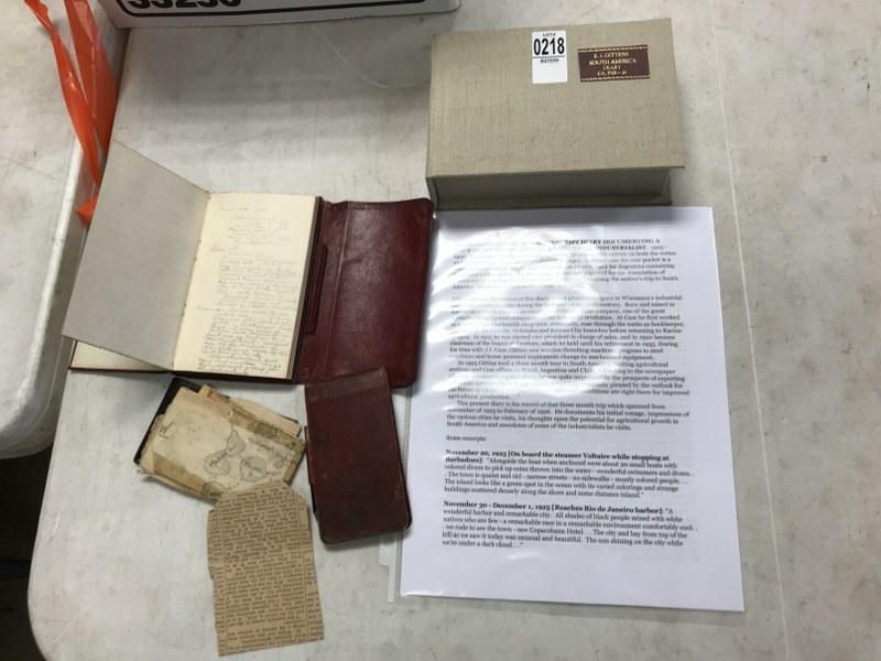 ORIGINAL MANUSCRIPT DIARY OF E.J. GITTINS DOCUMENTING A (1 of 5)