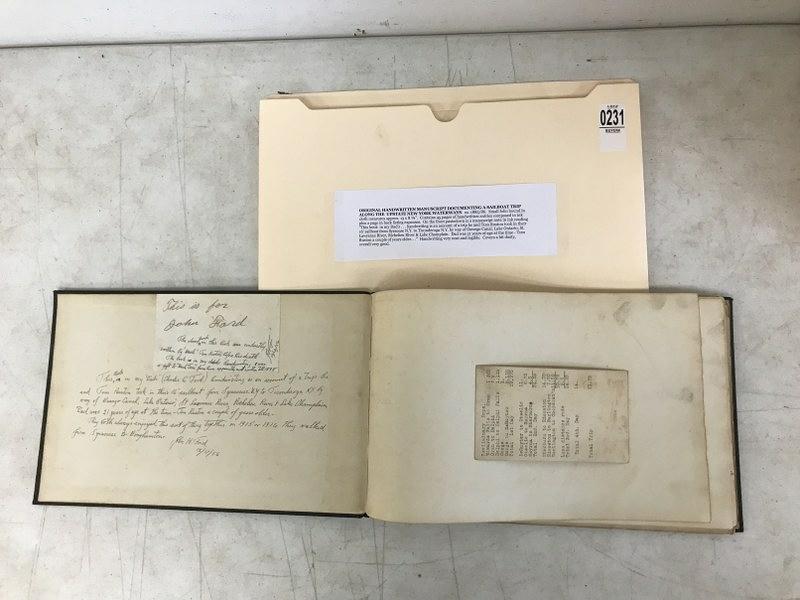 ORIGINAL HANDWRITTEN MANUSCRIPT OF A SAILBOAT TRIP (1 of 7)