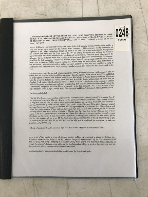 IMPORTANT LETTER FROM HOLLAND LAND COMPANY (1 of 5)