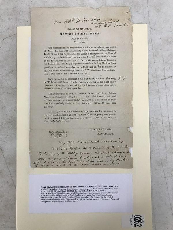 RARE BROADSIDE- DIRECTIONS FOR SAILORS APPROACHING THE (1 of 3)