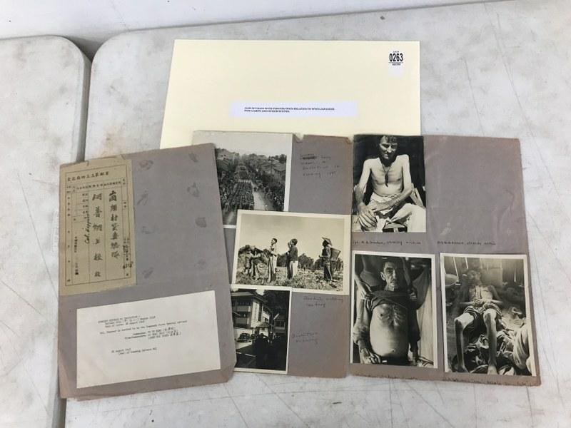 ALBUM PAGES WITH PHOTOS/DOCUMENTS RELATED TO WWII (1 of 8)
