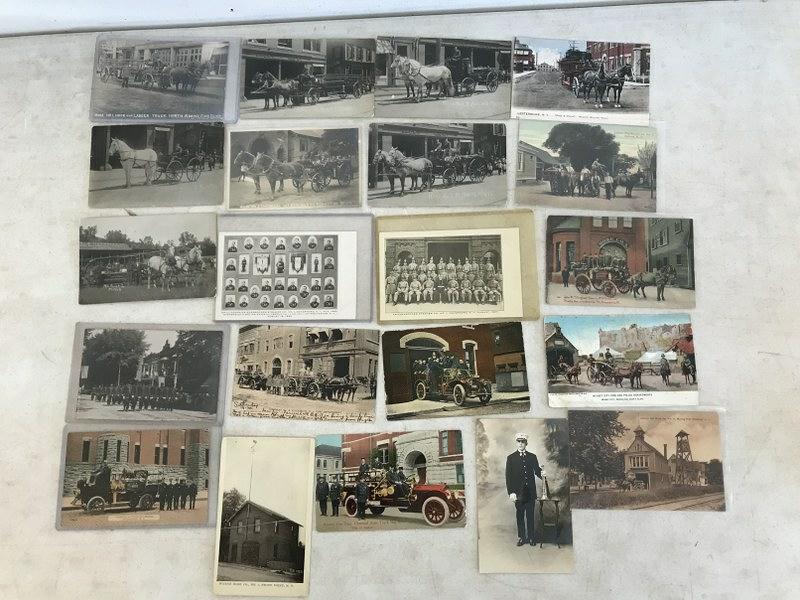 LOT OF FIREMEN RELATED POSTCARDS, RPPC AND OTHERS, AS (1 of 7)