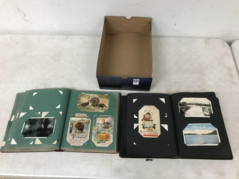 2 ESTATE POSTCARD ALBUMS INCLUDING UPSTATE NEW YORK AND (1 of 8)