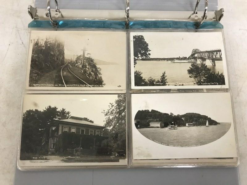ADIRONDACK UPSTATE NY RPPC ALBUM INCLUDING ESSEX, FORT (1 of 8)