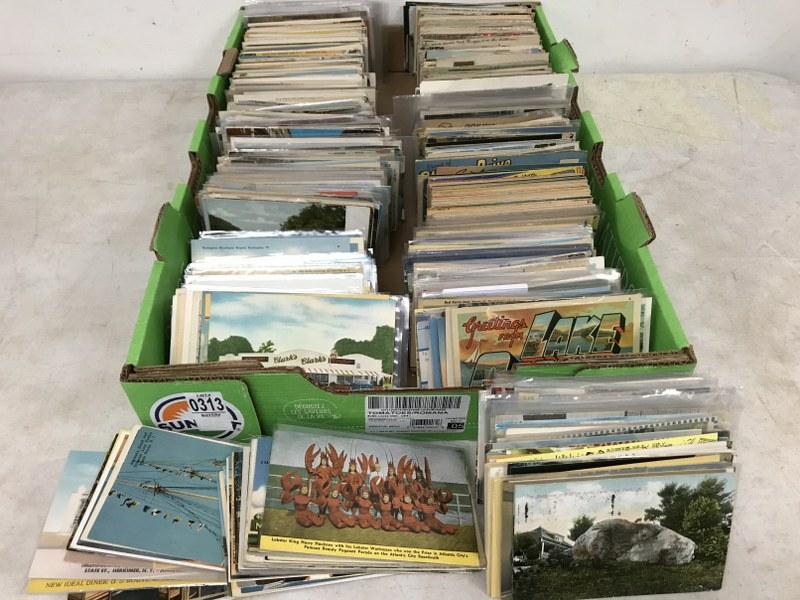 OVER 1000 MOSTLY 1950'S POSTCARDS, BROAD MIX OF STATES, (1 of 1)