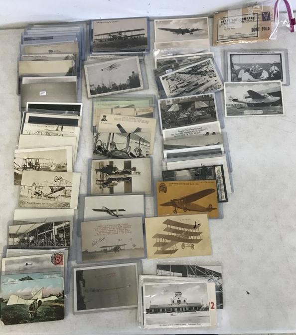 OVER 80 EARLY AVIATION MOSTLY RPPC'S INCLUDING PLANES, (1 of 10)