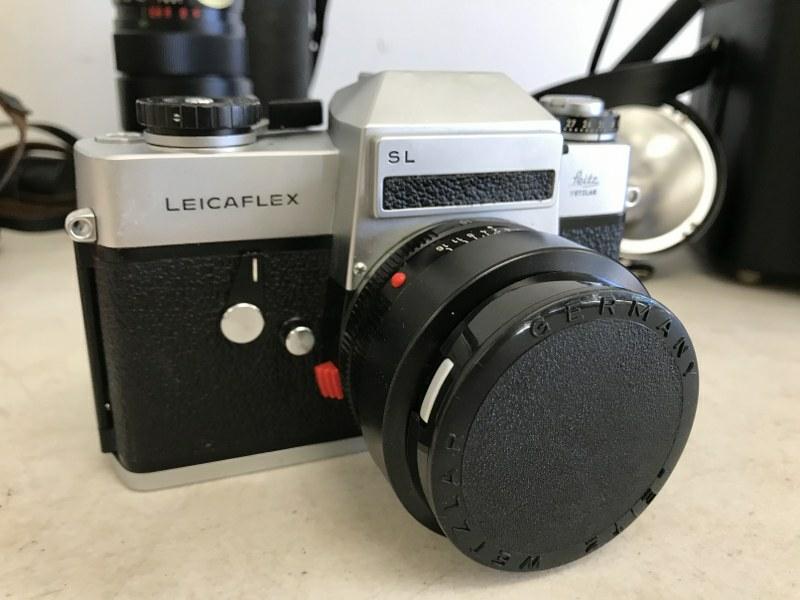 LEICAFLEX 35 MM CAMERA SL, WITH NON LEICA ACCESSORIES (1 of 8)