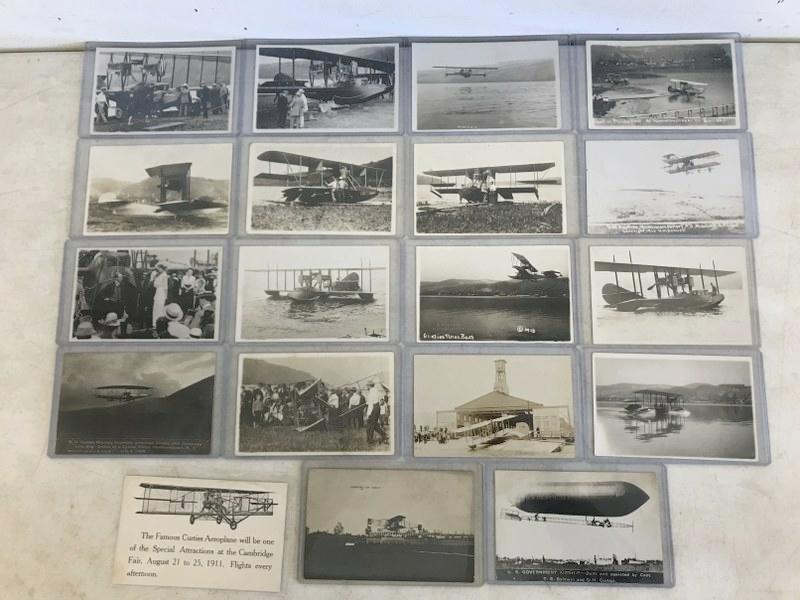 (19) RPPC EARLY AIRPLANE MOSTLY CURTISS,  FROM ESTATE (1 of 7)
