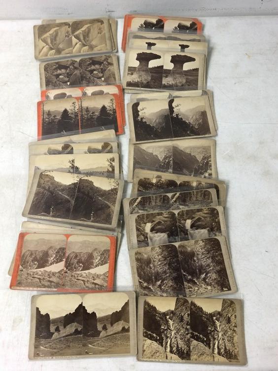 LOT OF 32 FLAT MOUNT STEREOVIEWS BY J. THURLOW OF (1 of 5)
