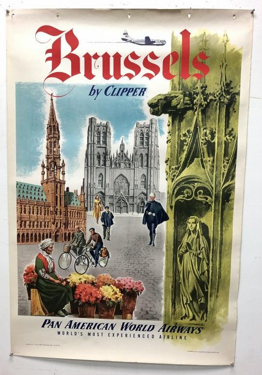 POSTER-PAN AMERICAN WORLD AIRWAYS TRAVEL POSTER, 9151, (1 of 1)