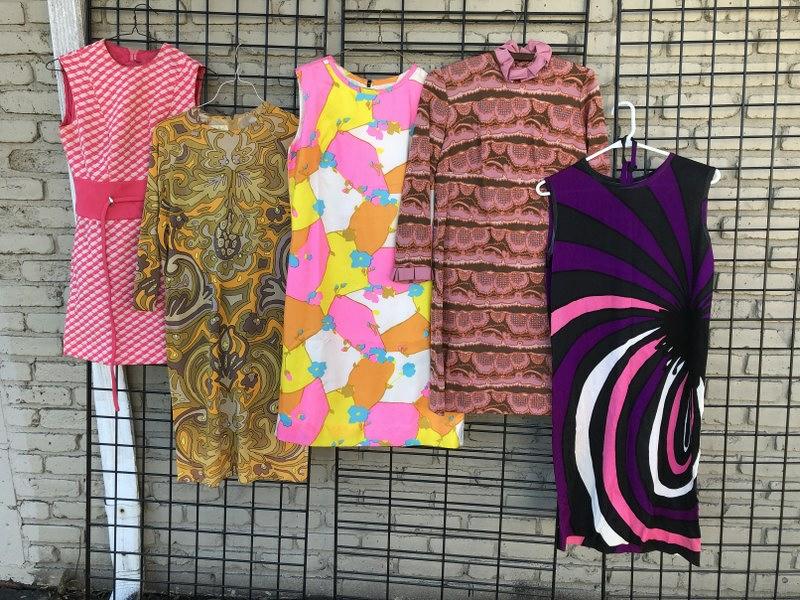 (6) MOD AND WILDER PATTERN VINTAGE DRESSES, FROM SAME (1 of 5)
