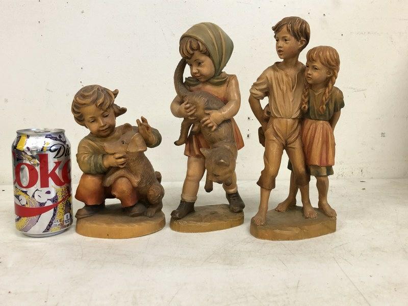 (3) LARGE ANRI VINTAGE FIGURES, (2) WITH ANIMALS, THE (1 of 2)